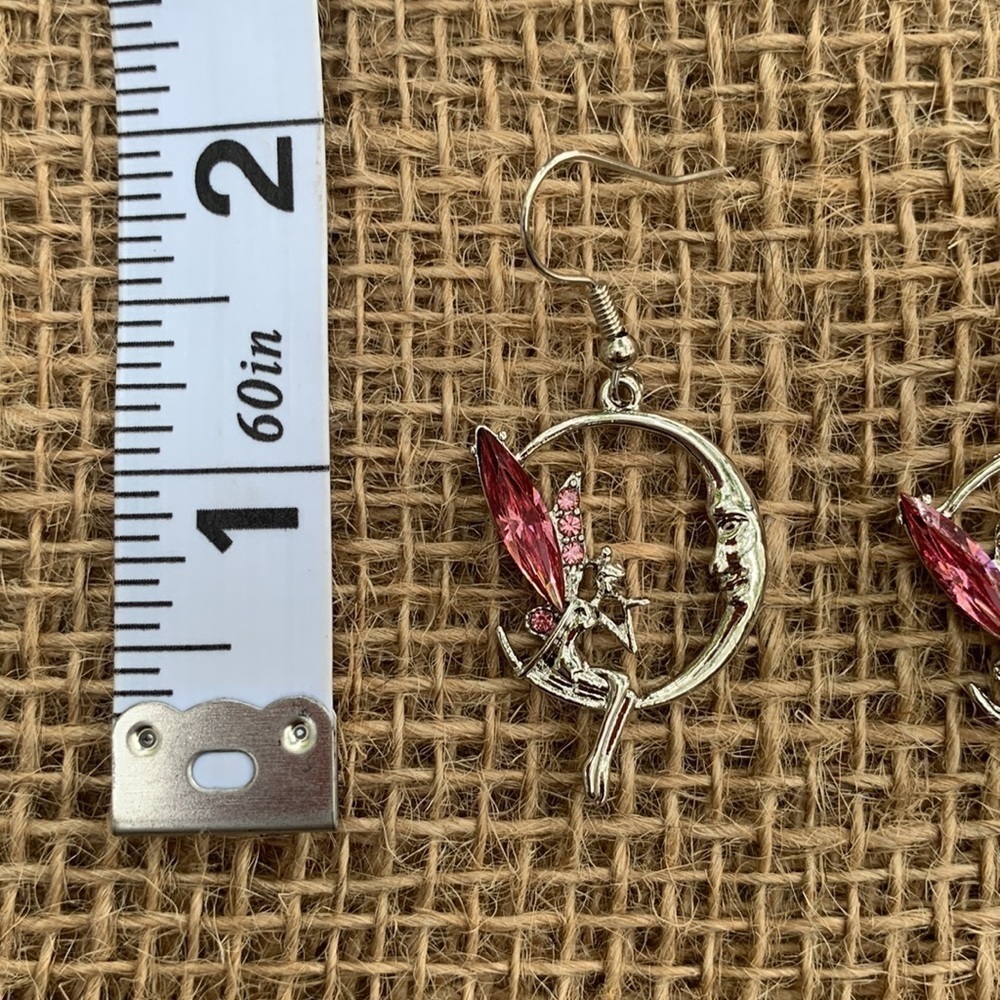Nwt Handmade Fairy Moon Earrings - Picture 2 of 2